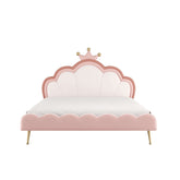 Luxury soft pink children's bed with princess design for a dreamy bedroom